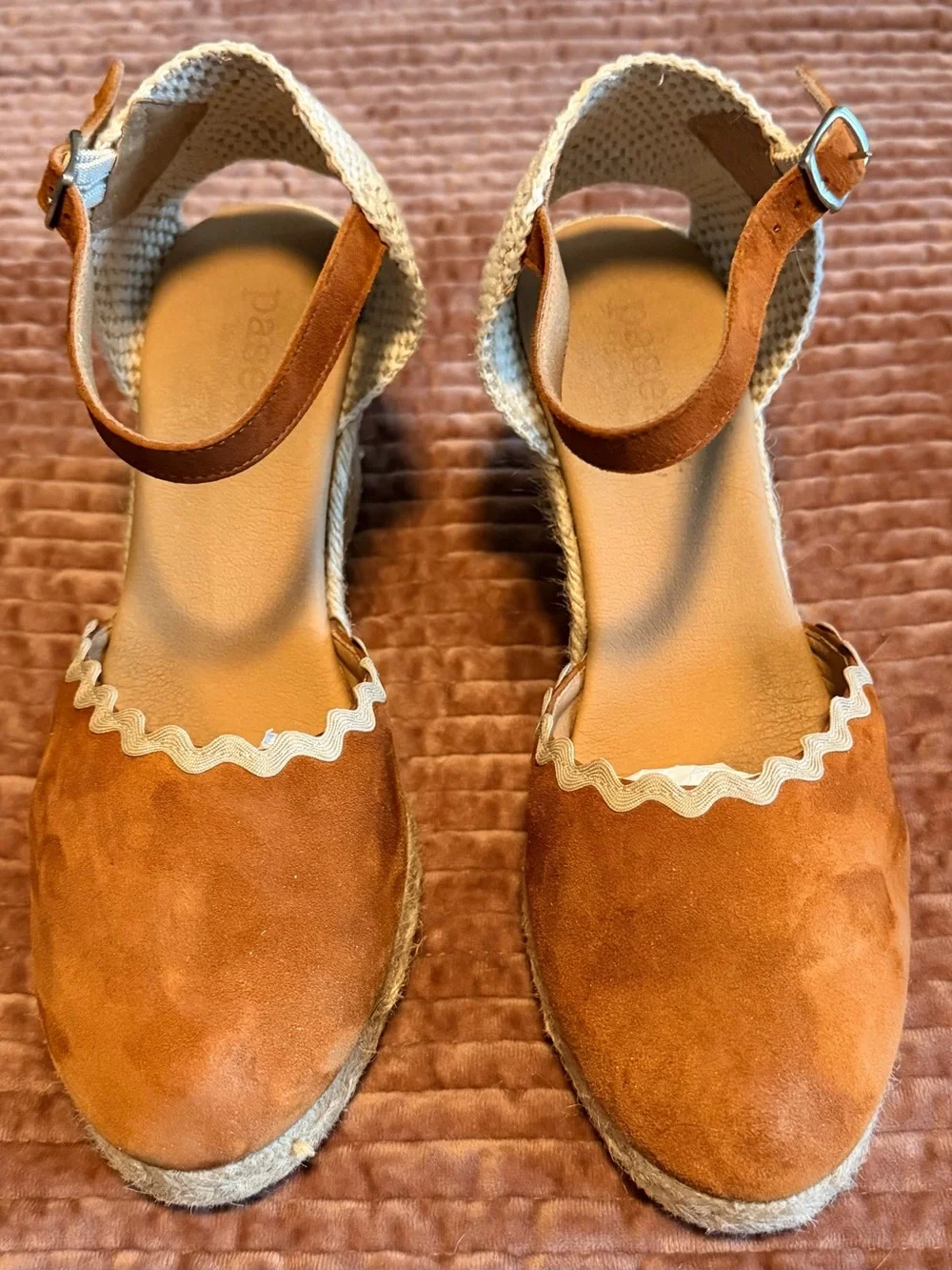 Paseart Women's Espadrille Ankle-Strap Wedge Sandals